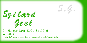 szilard geel business card